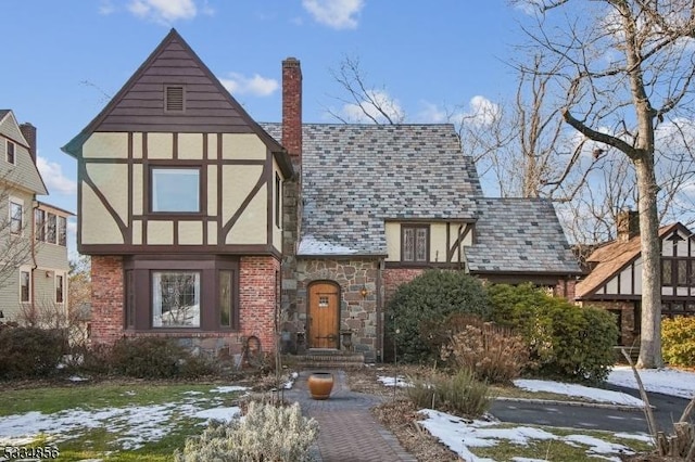 view of tudor home