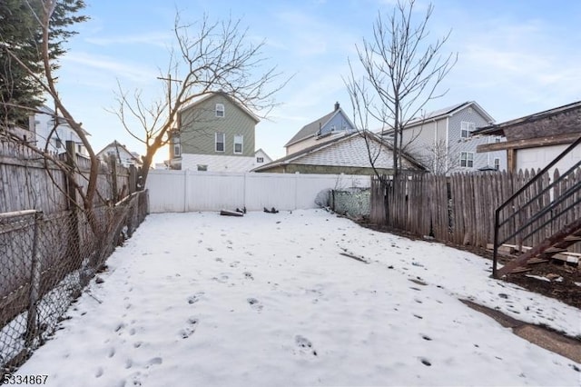 view of snowy yard