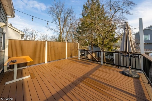 view of wooden deck