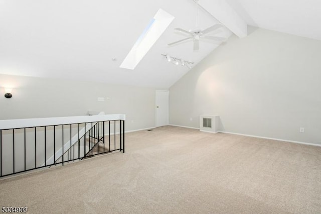 18 Yarmouth Ct, Scotch Plains Twp, NJ 07076 - additional living space featuring a skylight, carpet floors, and baseboards
