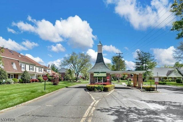 18 Yarmouth Ct, Scotch Plains Twp, NJ 07076 - view of asphalt road with traffic signs, curbs, and a residential view