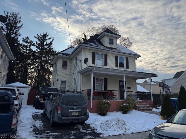 view of front facade with covered porch