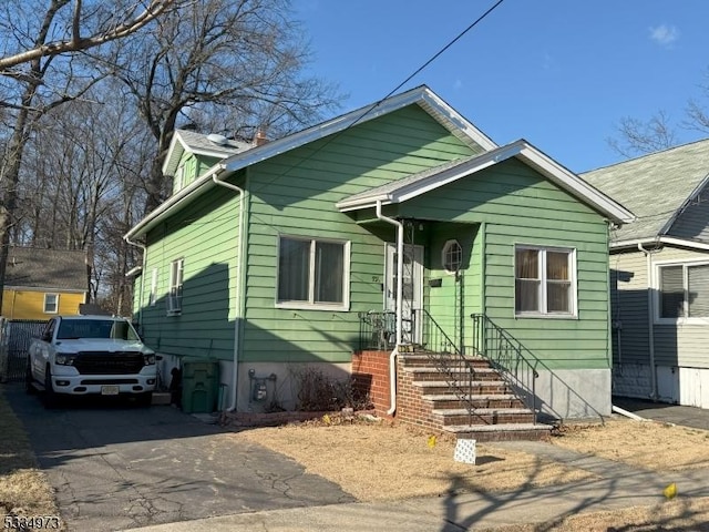 view of bungalow-style home