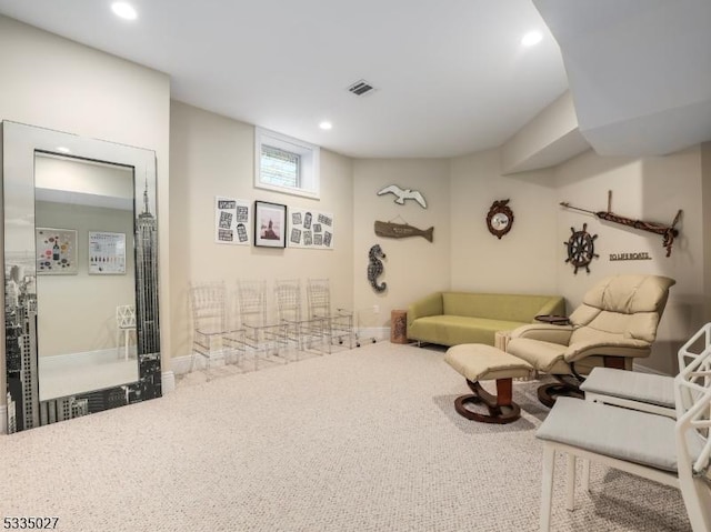 view of carpeted living room