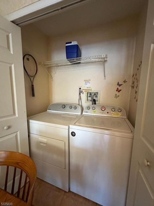 laundry area featuring washer and dryer