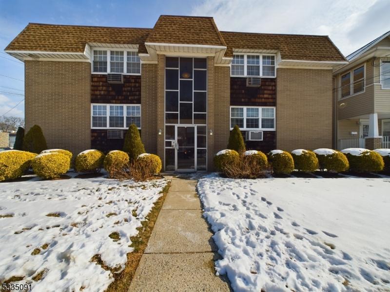 view of snow covered property