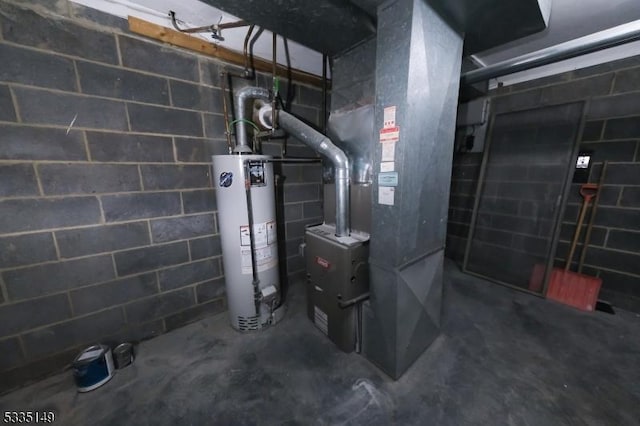 utilities with heating unit and water heater