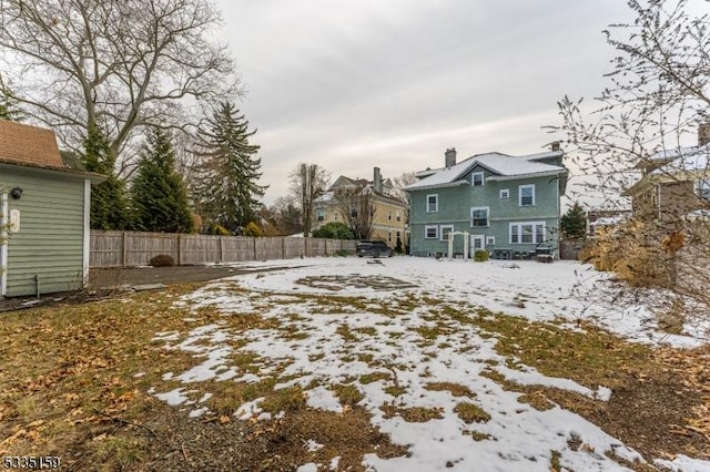 view of snowy yard