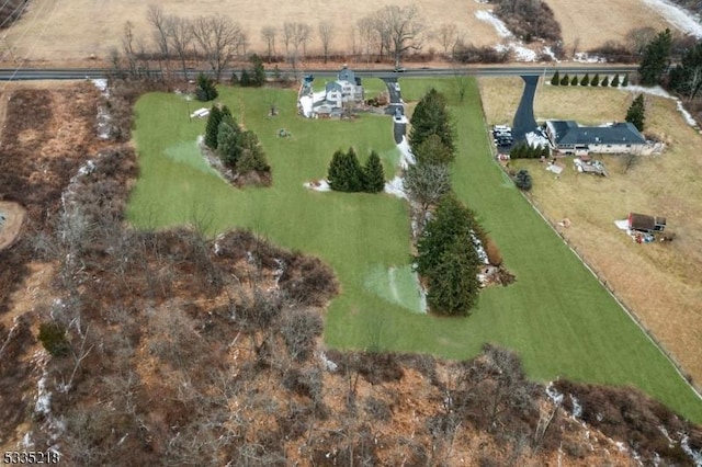 aerial view with a rural view