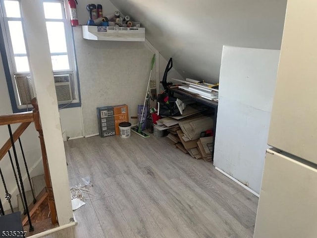 bonus room featuring light wood-type flooring