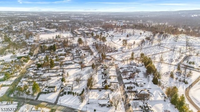 view of snowy aerial view