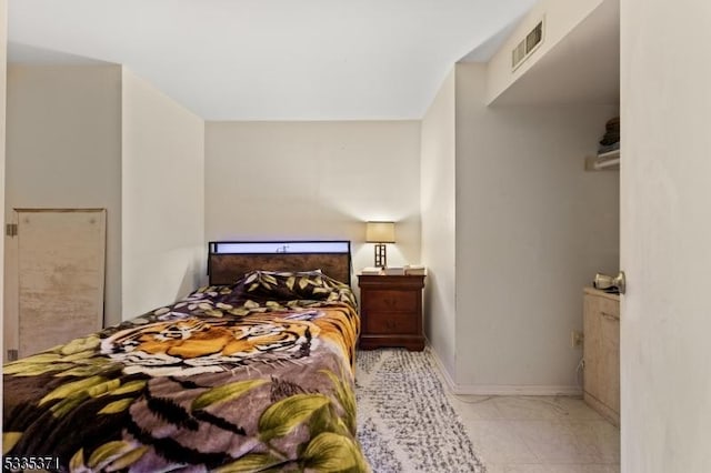 view of tiled bedroom