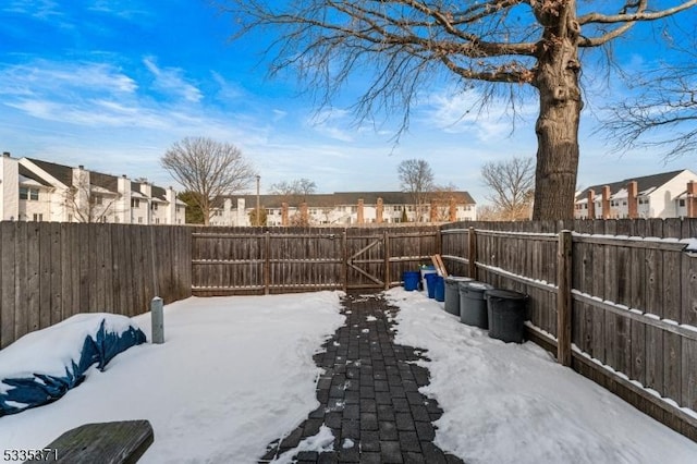 view of snowy yard