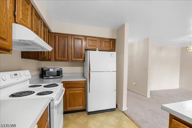 kitchen with white appliances