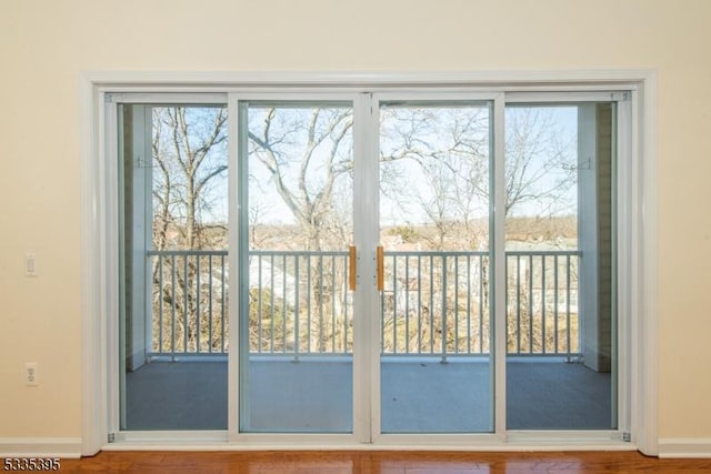 doorway to outside with a wealth of natural light