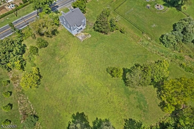 drone / aerial view featuring a rural view