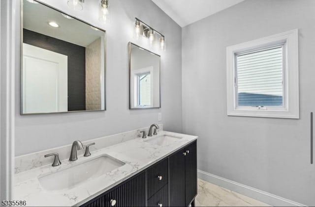 bathroom with vanity