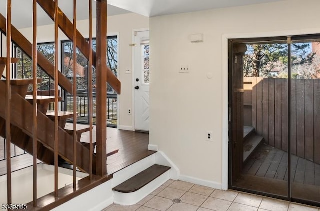 view of tiled entrance foyer