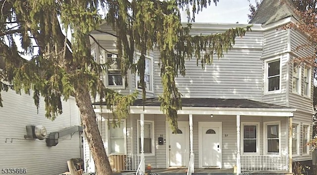 view of front of property with covered porch