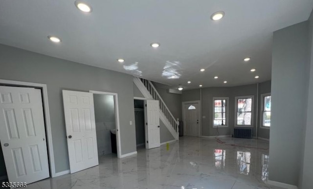 interior space featuring radiator heating unit