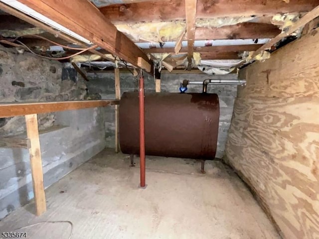 basement with heating fuel