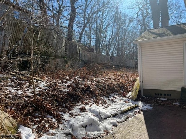 view of snowy yard