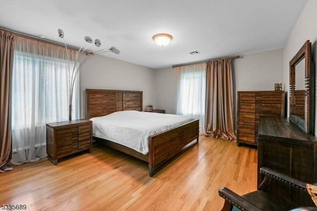 bedroom featuring light hardwood / wood-style floors