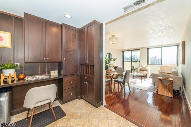 office featuring light hardwood / wood-style flooring