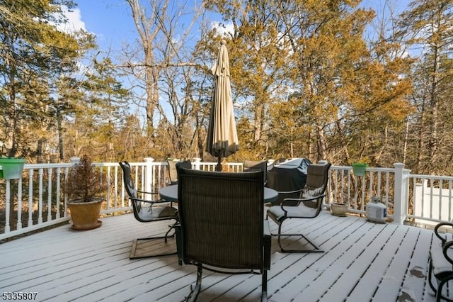 view of wooden deck