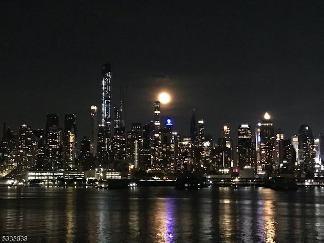 property's view of city with a water view