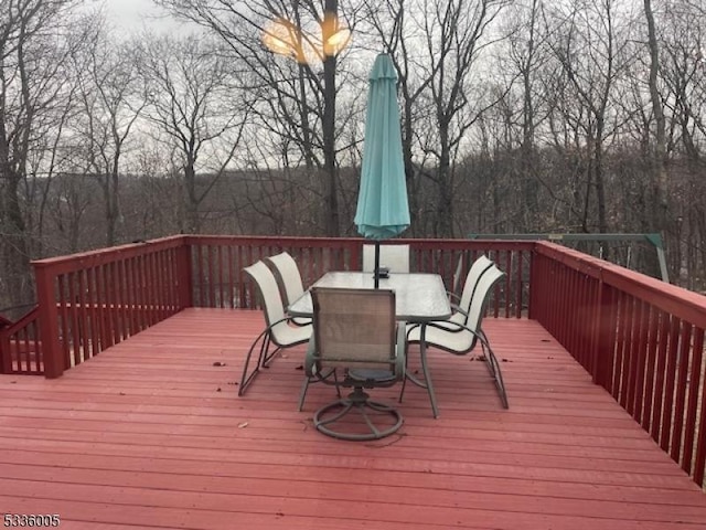 view of wooden deck