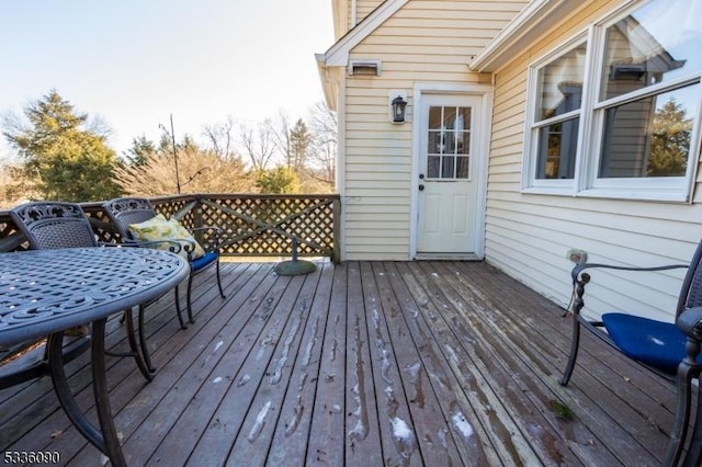 view of wooden terrace