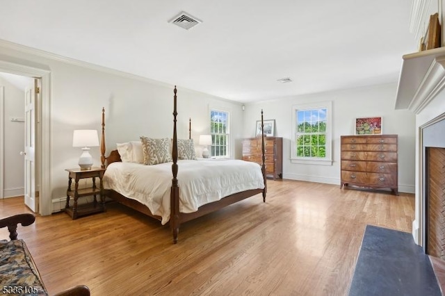 bedroom featuring light hardwood / wood-style flooring