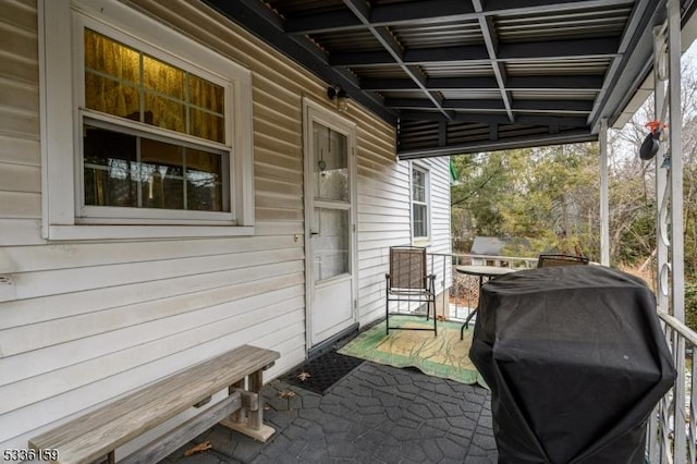 view of patio with grilling area