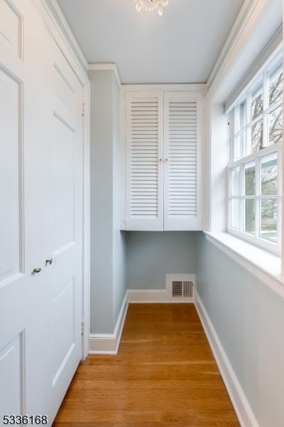 hallway featuring light hardwood / wood-style floors