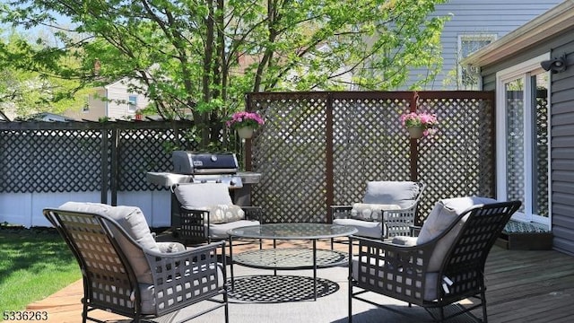 wooden deck with fence