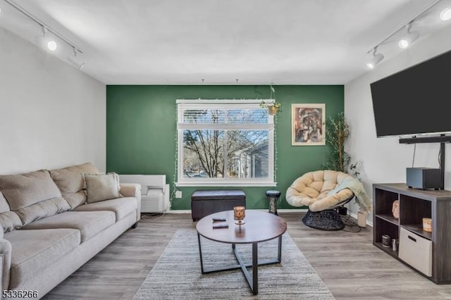 living room featuring hardwood / wood-style floors