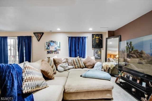 view of carpeted living room