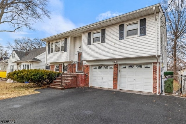 split foyer home with a garage