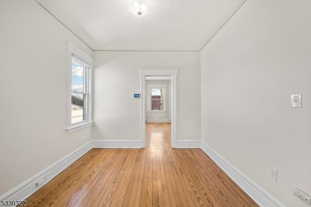 empty room featuring light hardwood / wood-style flooring