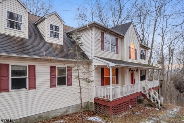 view of front of house featuring a porch