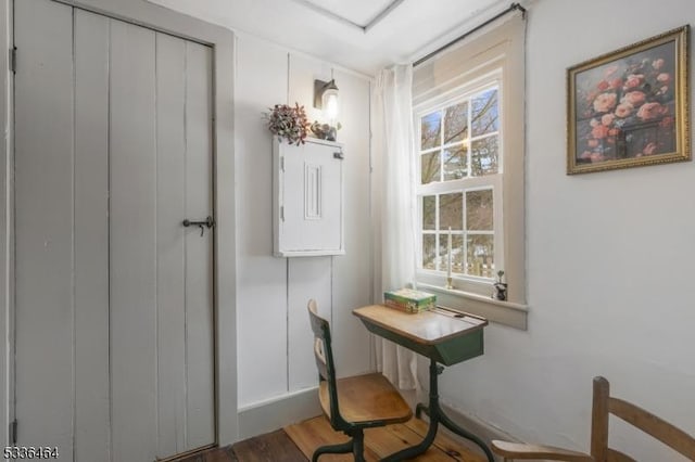 interior space featuring hardwood / wood-style flooring