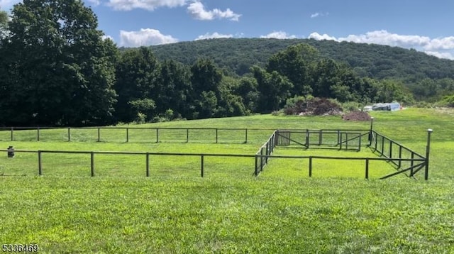 mountain view with a rural view