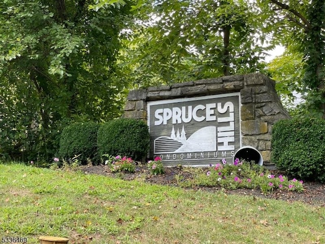 view of community sign