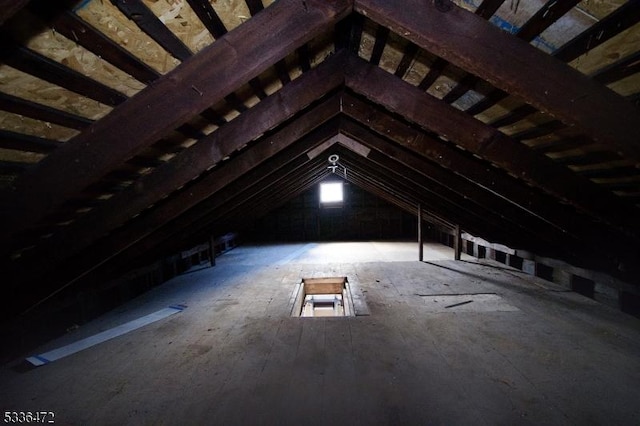 view of attic