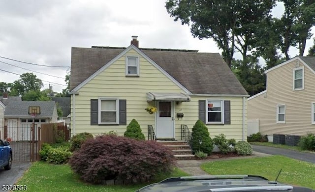 view of front of house with central AC