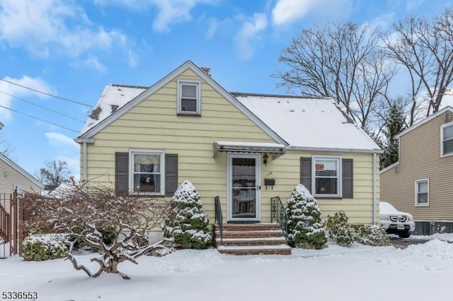 bungalow-style house with central AC