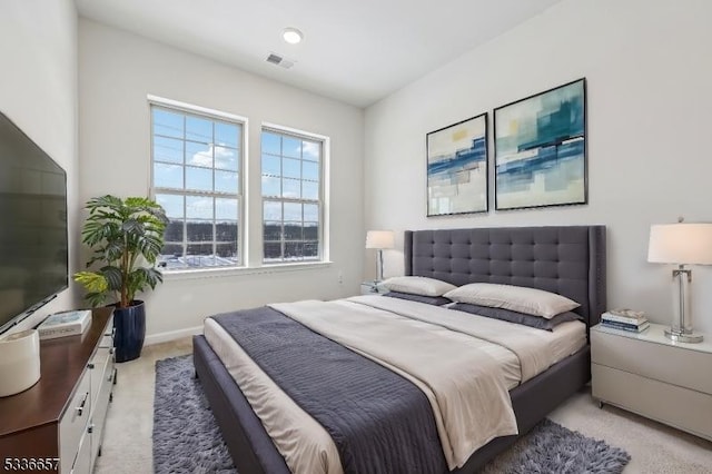 view of carpeted bedroom