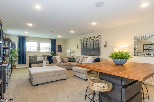 view of carpeted living room