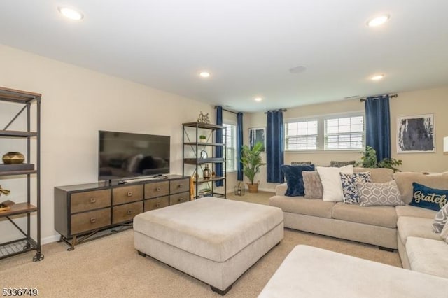 view of carpeted living room